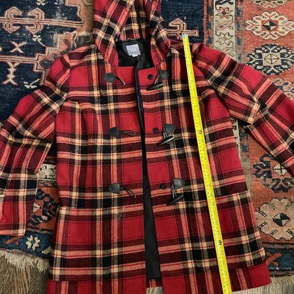 J. Jill Plaid Toggle Coat Jacket Small - Picture 3 of 9